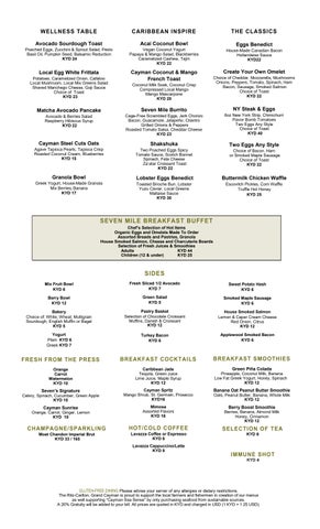 The Ritz-Carlton, Grand Cayman Seven Restaurant Menu 2026