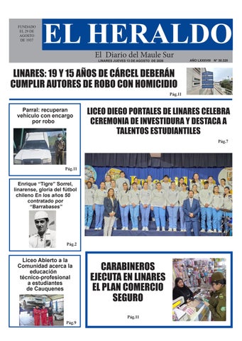 Jueves 13 de agosto 2026