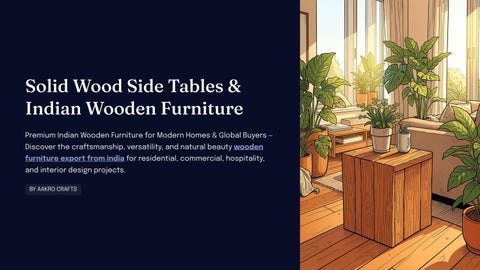 Solid Wood Side Table & Indian Wooden Furniture Exporters Near Me