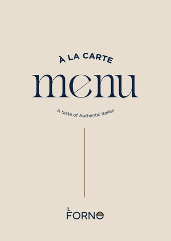 IL Forno Digital Menu 