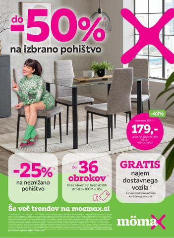 Do -50% na izbrano pohištvo