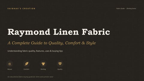 Raymond Linen Fabric – Premium Linen Shirting Fabric for Men