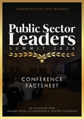 Public Sector Leaders Summit 2026 Factsheet