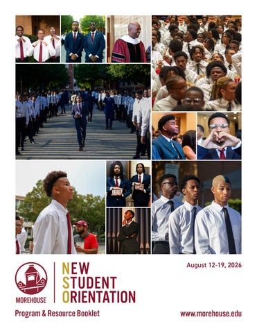 Morehouse College 2026 New Student Orientation Program & Resource Booklet