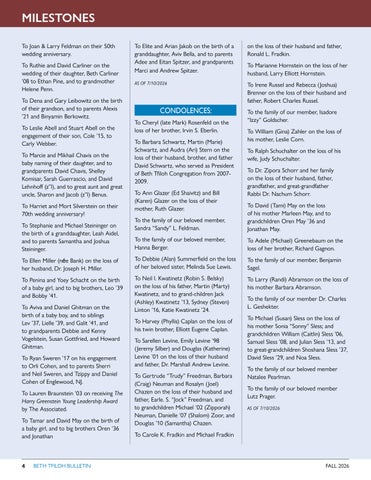 Beth Tfiloh Dahan Community School & Congregation 灯饰目录 · Bulletin Fall 2026 - pages 第 4 页