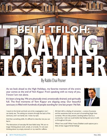 Beth Tfiloh Dahan Community School & Congregation 灯饰目录 · Bulletin Fall 2026 - pages 第 6 页