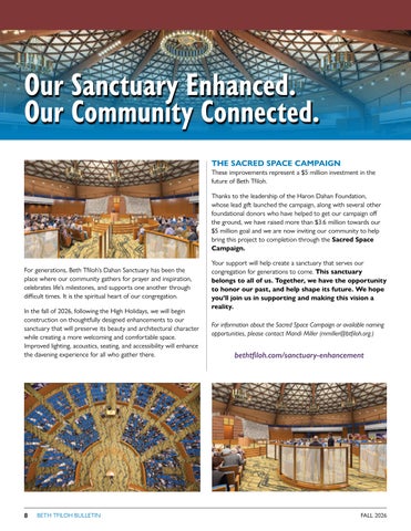 Beth Tfiloh Dahan Community School & Congregation 灯饰目录 · Bulletin Fall 2026 - pages 第 8 页