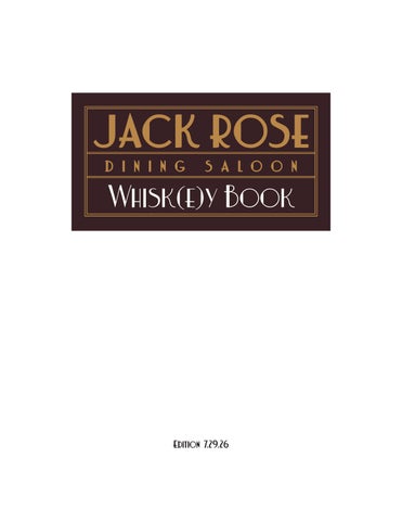 Whisk(e)y Book 7.29.26