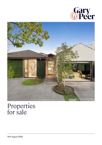 Gary Peer properties for sale | Saturday 15th August 2026