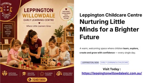 Leppington Childcare Centre – Nurturing Little Minds for a Brighter Future