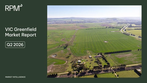 RPM Victorian Greenfield Market Report - Q2 2026