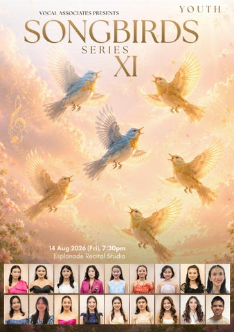 Songbirds Series XI (Youth) - 14 Aug 2026, 7.30pm