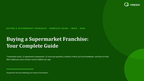 Buying a Supermarket Franchise: Your Complete Guide - 7 Areas to Evaluate Before You Sign