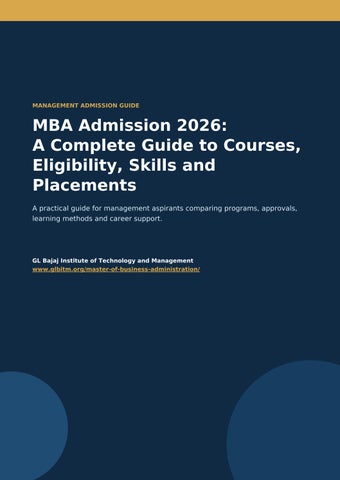 MBA Admission 2026 complete guide