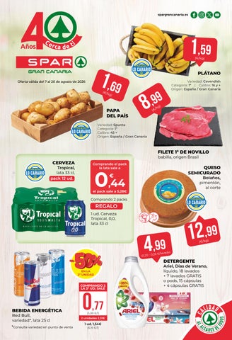 Folleto SPAR Gran Canaria - Del 7 al 20 de agosto de 2026