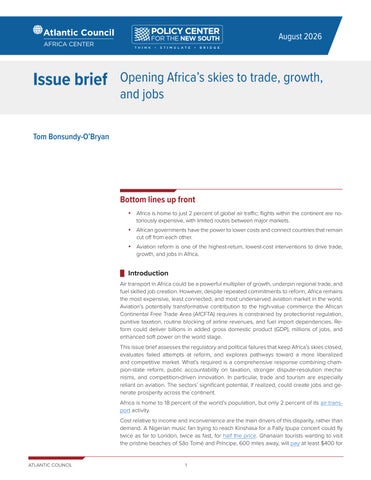 Opening Africa's skies to trade, growth, and jobs