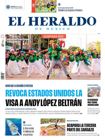 El Heraldo Quintana Roo. Edición impresa del 14 de agosto 2026