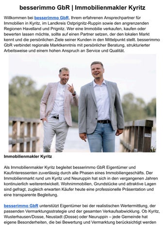 besserimmo GbR _ Immobilienmakler Kyritz
