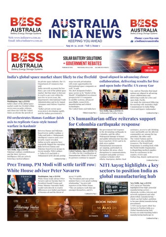 Australia India News – Aug 16-31, 2026