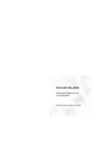 Taylor Helmer - Portfolio- single pages