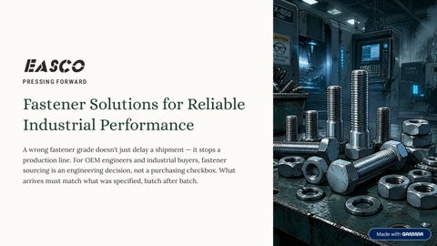 Fastener Solutions for Reliable Industrial Performance