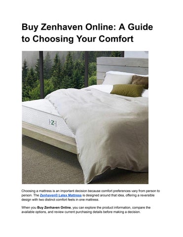 Buy Zenhaven Online_ A Guide to Choosing Your Comfort 
