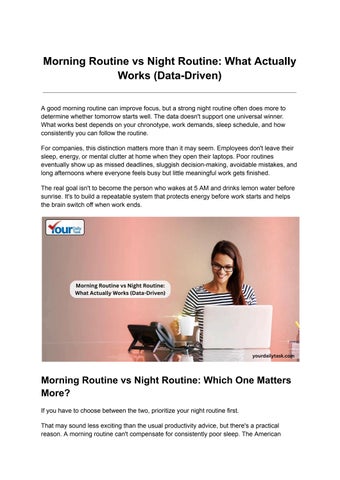 Morning Routine vs Night Routine_ What Actually Works (Data-Driven)