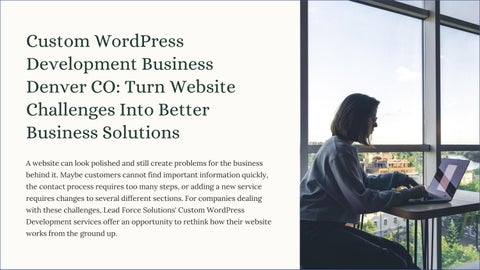 What can custom WordPress development do for businesses facing website challenges?