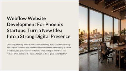 How can a Webflow website help a Phoenix startup stand out online?