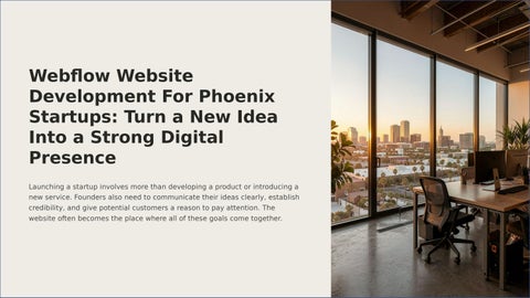 How can a Webflow website help a Phoenix startup stand out online?