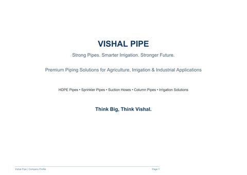Vishal Pipe Company Profile