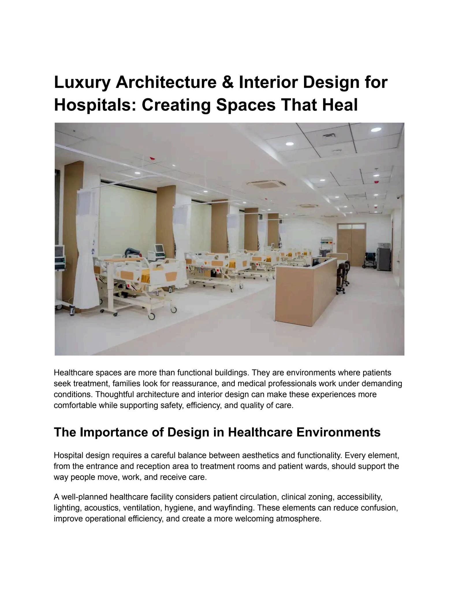 Luxury Architecture & Interior Design for Hospitals_ Creating Spaces ...