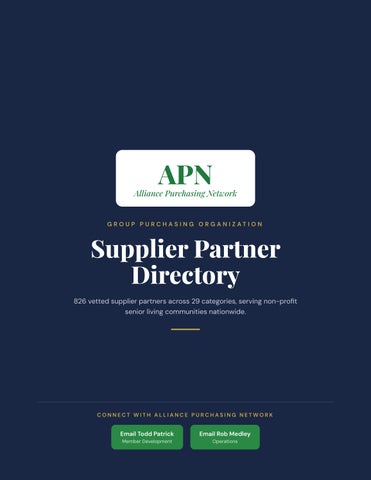 Alliance Purchasing Network Vendor Guide