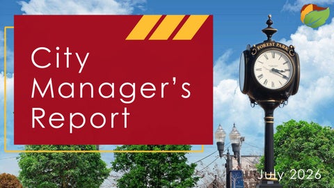 Forest Park City Manager's Report: July 2026