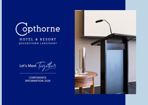 Copthorne Hotel and Resort Queenstown Lakefront Conference Brochure