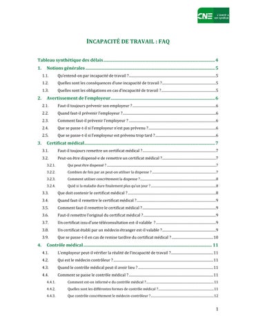 FAQ - Incapacité de travail (Juillet 2026)