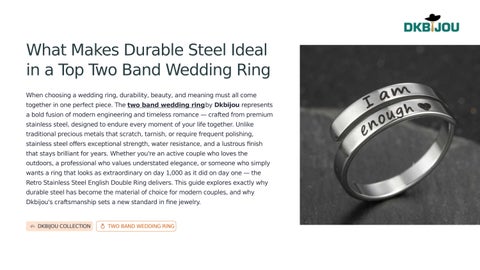 What Makes Durable Steel Ideal in a Top Two Band Wedding Ring