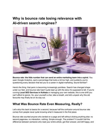 Why is bounce rate losing relevance with AI-driven search engines