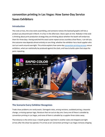 convention printing in Las Vegas: How Same-Day Service Saves Exhibitors