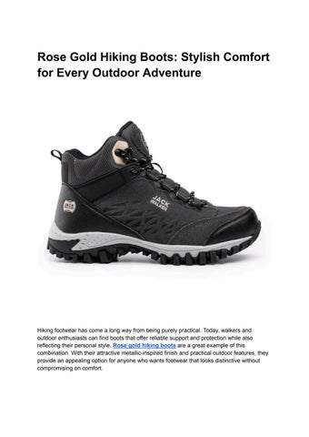 Rose Gold Hiking Boots_ Stylish Comfort for Every Outdoor Adventure