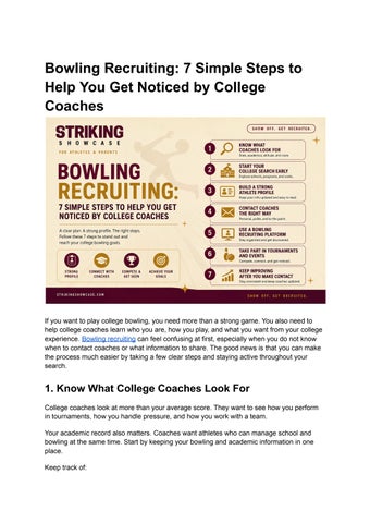 Bowling Recruiting_ 7 Simple Steps to Help You Get Noticed by College Coaches