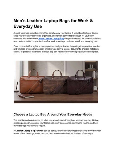 Leather Laptop Bags