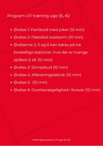Træningsprogram U11 uge 35, _2
