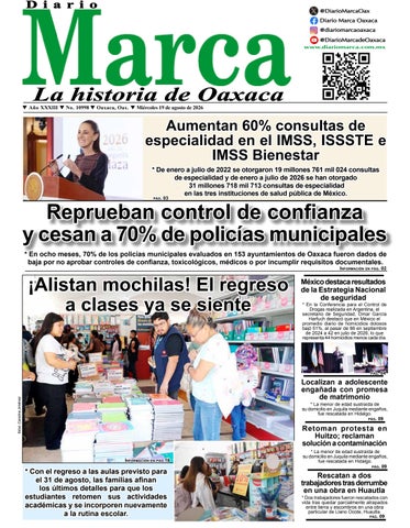 Edición impresa del diario Marca de Oaxaca 19-08-2026
