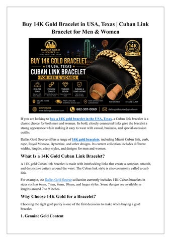 Buy 14K Gold Bracelet in USA(1)