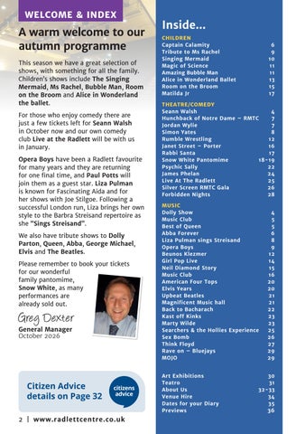 The Radlett Centre Season 灯饰手册 October - January 第 2 页