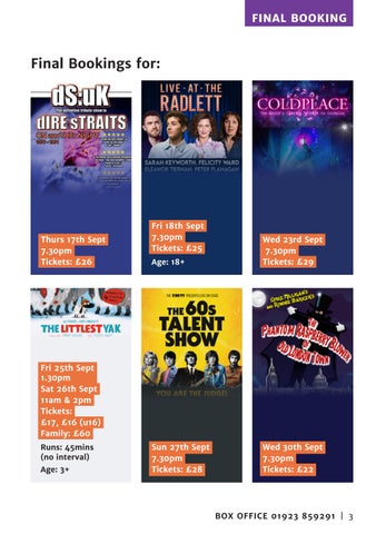 The Radlett Centre Season 灯饰手册 October - January 第 3 页
