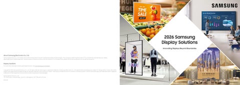Samsung Display Solutions Catalog 2026 