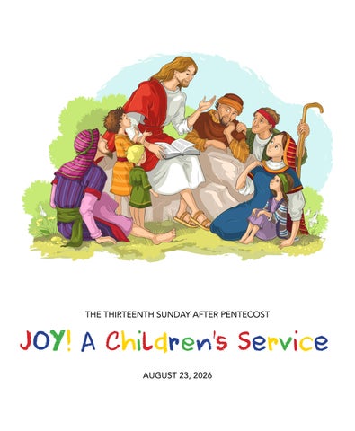 AUG. 23 | 9 AM Joy! A Children's Service Worship Bulletin