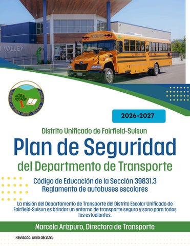 Plan de Seguridad de  Transporte 2026-2027